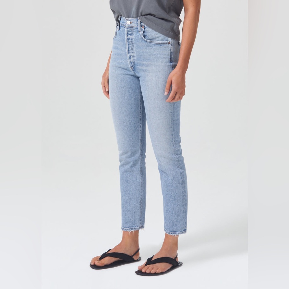 AGOLDE Riley High Rise Crop (Stretch) in Dynamic, size 32, never worn